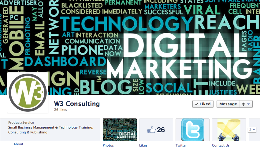 W3 Consulting's New Facebook Page Timeline