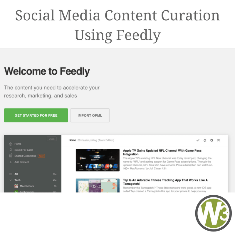 Social Media Content Curation Using Feedly